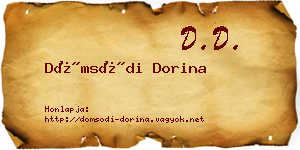 Dömsödi Dorina névjegykártya